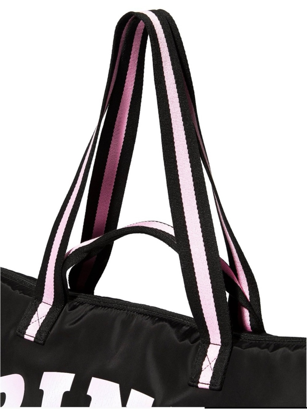 PINK Victoria's Secret Black Tote with Cherry Graphic and Pink Trim - Picture 3 of 3